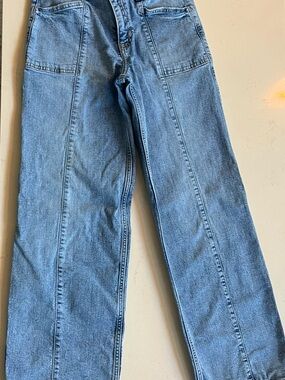 abercrombie kids Light Blue Straight-Leg Jeans